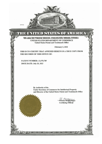 USA 특허증